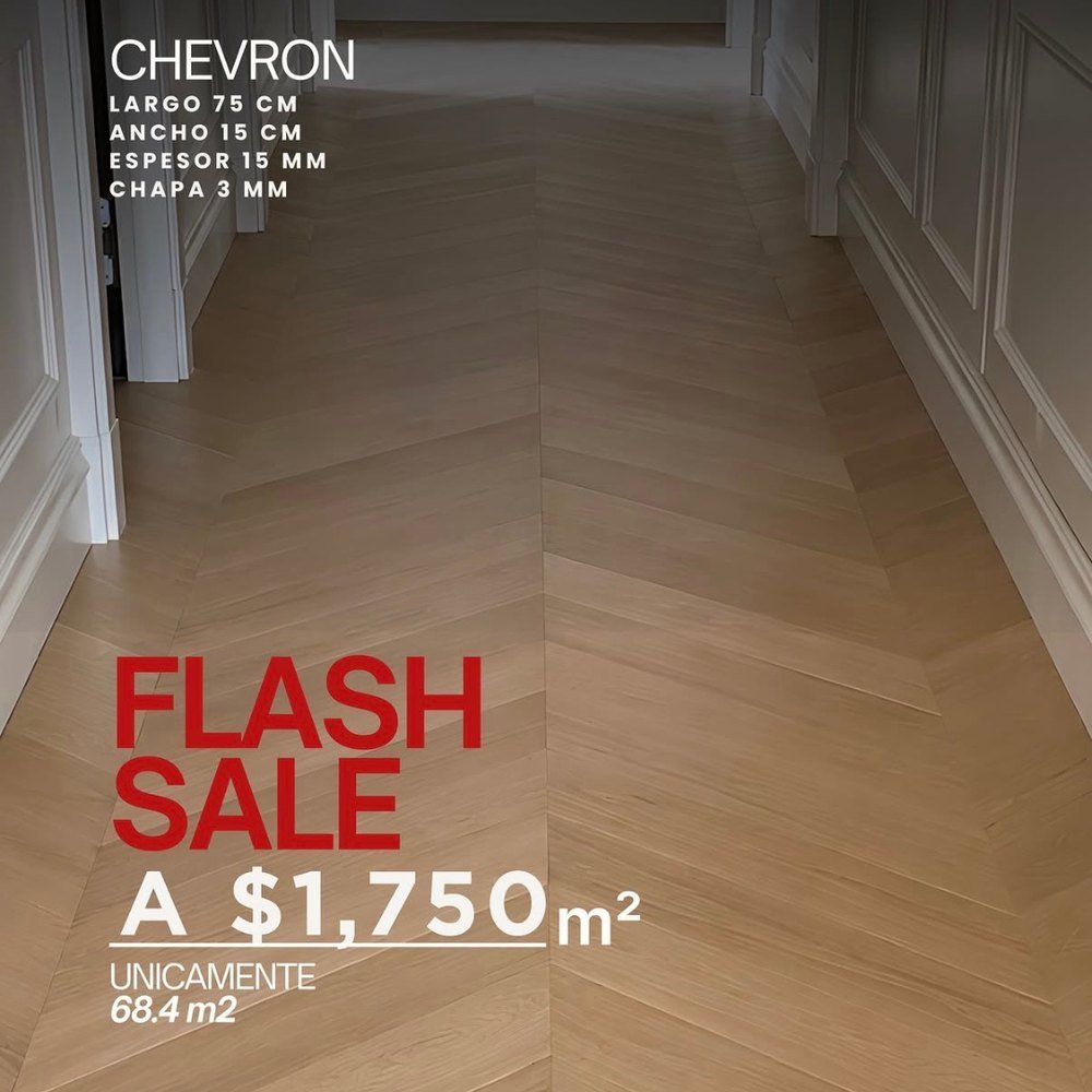 Promoción de Taiga — Flash Sale de piso Chevron